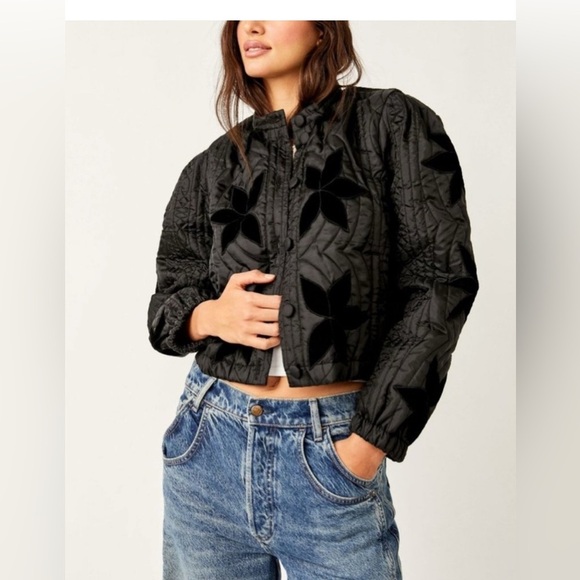 Free People Quinn Quilted Jacket – Black – Size Small – Brand New With Tag - Picture 4 of 16